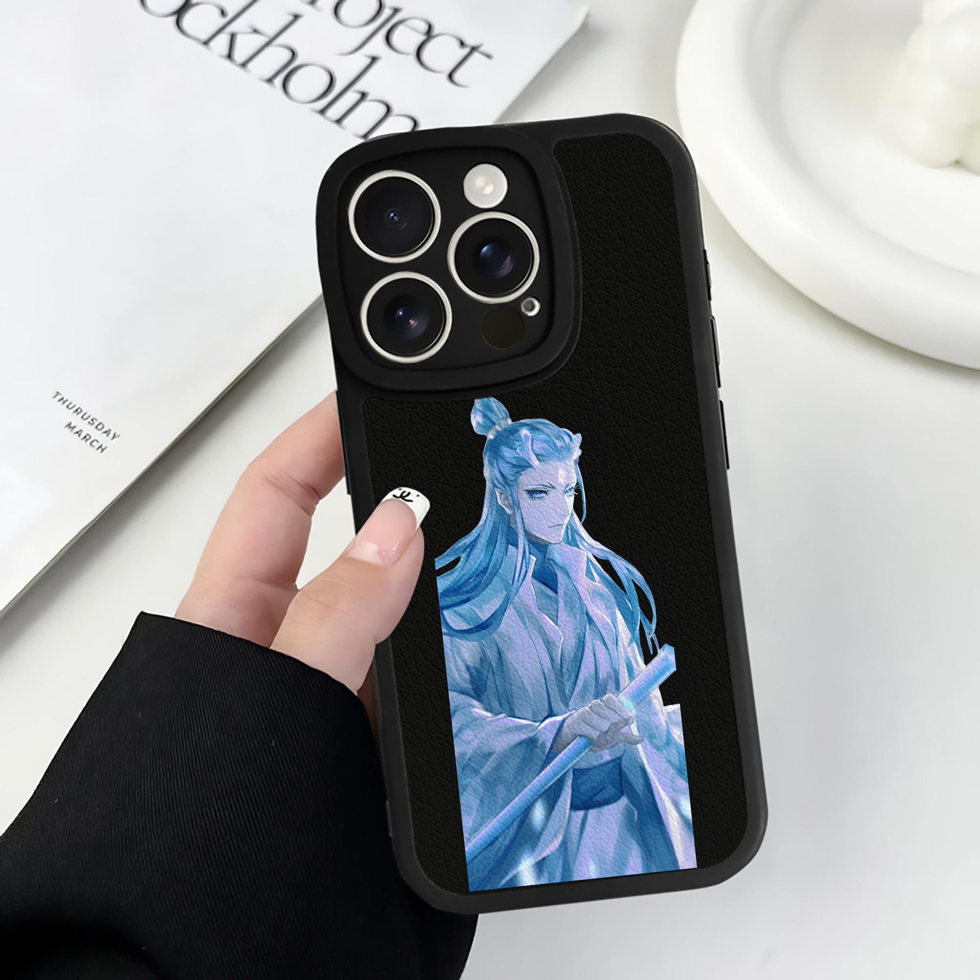 （画像用） Ne Zha 2 ナタ 魔童の大暴れ 【iPhone 16シリーズ対応】シリコンスマホケース（レザー調） 材質：シリコン
